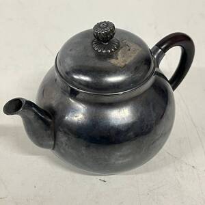 1円~【コレクター放出品】竹影堂 栄眞 栄真 造 純銀 急須 茶器 煎茶道具 量目約149.4g 当時物 工芸品 美術品 骨董品 J115027