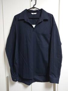 ヴィクティム VICTIM&CO. シャツ ブラウス BIG SKIPPER SHIRTS ストライプ 紺 L VTM-23-SH-102 新品 タグ付き FYAOGIP