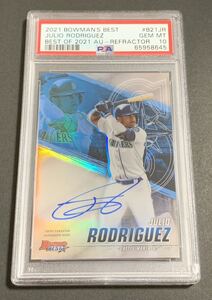 PSA 10 2021 Bowman’s Best Julio Rodriguez Auto Refractor Mariners MLB Topps フリオ・ロドリゲス　直書きサイン　リフラクター