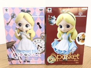 Qposket disney characters 不思議の国のアリス アリス Alice プライズ フィギュア prize 2体セット