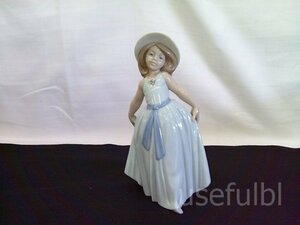 【LLADRO】　リヤドロ　置物　オブジェ　フィギュリン　人形　ドール　【可愛いロシータ】　陶器　SY02-U92★★