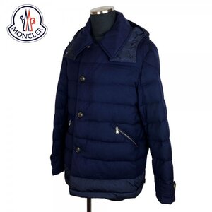 ★激レア/美品★ MONCLER villeroy モンクレール ヴィルロイ ウール ダウンジャケット ダークネイビー 2 Lサイズ ルーマニア製 定価30万円