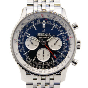 中古美品 ブライトリング 腕時計 BREITLING ナビタイマー1 NAVITIMER B01 クロノグラフ 46 AT AB0127211B1A1 自動巻き 黒文字盤