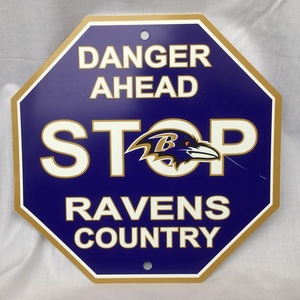 NFL Baltimore Ravens レイブンズ STOPボード ストリートボード パーキングプレート ウェルカムボード パーキングボード サインボード 3316