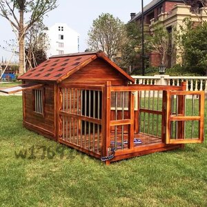 人気新品！屋外 豪華別荘 快適な空間 中型犬用 犬小屋 丈夫 ペットハウス 防水 野外通気性 耐磨耗 簡単組立