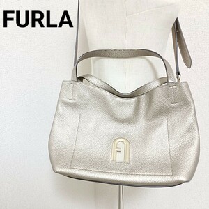 フルラ FURLA 2way ハンドバッグ ショルダーバッグ トートバッグ プリムラ レザー ゴールド レディース