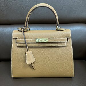 新品同様 ★ HERMES エルメス ★ ケリー25 外縫い W刻印 ヴォーエプソン ハンドバッグ トートバッグ kelly 2way ゴールド金具 レディース