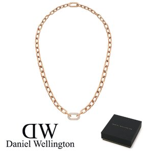 新品 Daniel Wellington ダニエルウェリントン チェーン ネックレス DW00400571 Crystal Link ローズゴールド