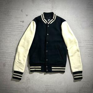 美品 ACANTHUS スタジャン M ウール 高級カウレザー