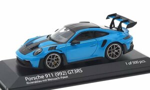 ミニチャンプス 1/43 ポルシェ 911 (992) GT3 RS 2023 ブルー MINICHAMPS PORSCHE 限定500台 ミニカー