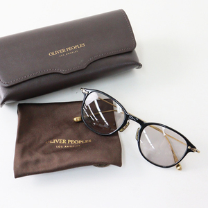 美品 オリバーピープルズ Oliver Peoples 47□21-145 Stiles BK/AG サングラス/ブラック 薄 アイウェア 眼鏡 メガネ【2400013948319】