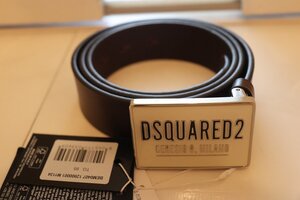 DSQUARED2 ディースクエアード2 新品メンズレザーベルト 95 伊製 ￥64900茶