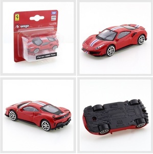 トミカ ブラーゴ TOMICA BURAGO フェラーリ Ferrari 488 ピスタ 赤 3インチ