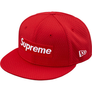 希少★新品本物【赤★8】★Mesh Box Logo New Era メッシュ ボックスロゴ ニューエラ 正規店購入 シュプリーム 限定 入手困難 Supreme 18SS