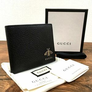 ☆送料無料☆ 未使用品 GUCCI 札入れ 523664 アニマリエ ブラック 箱付き 299