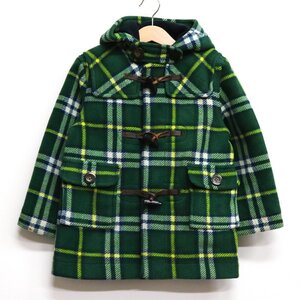 メドウブルック ダッフルコート チェック柄 アウター キッズ 男の子用 110サイズ グリーン Meadowbrook