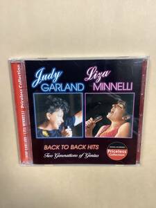 送料無料 JUDY GARLAND & LIZA MINNELLI「BACK TO BACK HITS」輸入盤