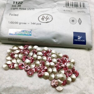 ☆ほぼ未使用 SWAROVSKI スワロフスキー ヴィンテージ ルース 1122 39SS 1gross Light Rose 223 ライトローズ 裸石 グルーデコ R-437