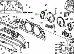 新品 ホンダ 純正 NSX NA1 タイプR サイドメーター 水温計表示 油圧計表示 water temperature gauge fuel gauge