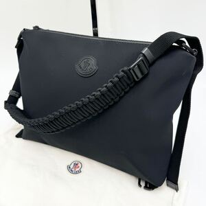 1円 [美品] MONCLER モンクレール PRYSM プリズム クロスボディバッグ ショルダーバッグ ナイロン ブラック 国内正規品 黒 メンズ 2way仕様