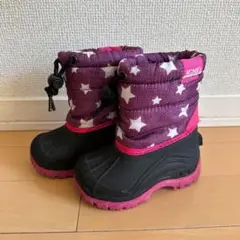 IGNIO 14cm スノーブーツ長靴 雪 女の子 冬 完全防水 ピンク ソリ