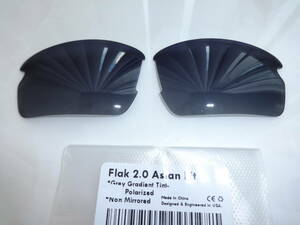 ★フラック 2.0 アジアンフィット用 カスタム偏光レンズ GREY GRADIENT Color Polarized 新品 Flak 2.0 ASIAN FIT Flak 2.0 ASIA