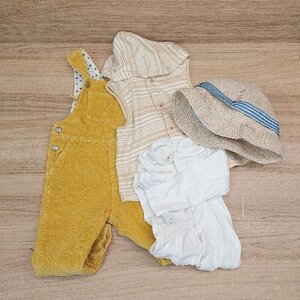 ◇ ◎ ●未使用● 《 BeBe/petitbateau まとめ売り4点セット ベビー ロンパース/オーバーオール レディース メンズ 》 E