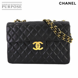 未使用 展示品 シャネル CHANEL デカマト マトラッセ 34 チェーン ショルダー バッグ レザー ブラック A01094 ヴィンテージ 90237507