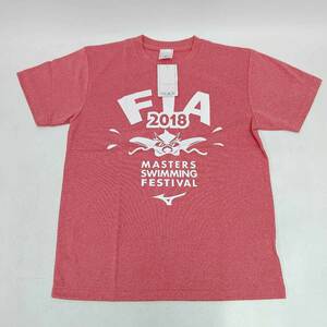 【中古・未使用品】ミズノ 競泳 FIA マスターズ 2018 スイミング フェスティバル ドライシャツ 吸収速乾 Tシャツ S MIZUNO 水泳