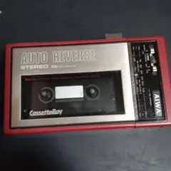 AIWA  FM/AMステレオラジオカセットレコーダー　レッド　日本製　ジャンク