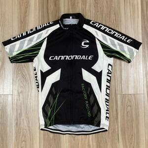 送料230★キャノンデール Mサイズ メンズ 半袖 サイクルジャージ Cannondale/他/多数ロゴ バックプリント 速乾素材 3ポケット 良質品 n276