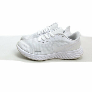 z■【22.5cm】ナイキ/NIKE レボリューション 5 BQ3207-104ランニングシューズ 白/LADIES/2【中古】