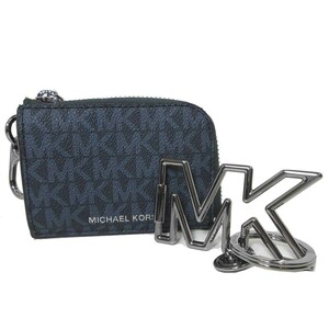 マイケルコース キーホルダー MICHAEL KORS MKカラビナ コインケース カードケース 36S3LGFE6B ADML/PL BLUE アウトレット メンズ 