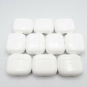 T1394☆Apple アップル AirPods 第三世代 A2566 MagSafe 充電ケース 5個 + A2897 Lightning 充電ケース 5個 計10個セット 通電確認 中古品