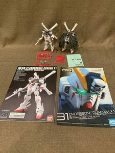 ⑮ 【2体セット】1/144 HGUC RG XM-X1 クロスボーン・ガンダムX1 「機動戦士クロスボーン・ガンダム」組み立て（一部塗装）済み よ