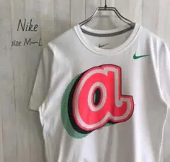 ナイキ☆スウッシュロゴ　半袖　Tシャツ ビッグプリントロゴ　古着　NIKE