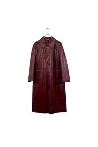 Made in ITALY ZANOBETTI red leather coat ザノベッティ レザーコート レッド 羊革 レディース ヴィンテージ 8