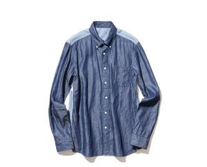 sophnet ソフネット 17SS (SOPH-170044) INDIGO STAR BACK PANEL B.D SHIRT スターバックパネルシャツ A (CHAMBRAY) S 新品