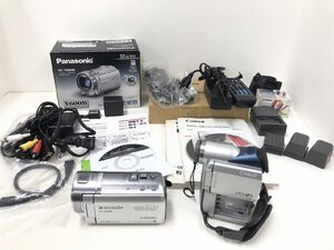 キングラム[31]ビデオカメラ 2個セット Panasonic Canon パナソニック キャノン 通電確認済 美品 ビデオ カメラ 【送料無料】＠307