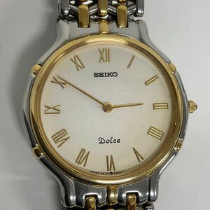 代EB084-60◆ SEIKO DOLCE／セイコー ドルチェ 5E30-6A00 シルバー×ゴールド クォーツ 腕時計 （現状品）