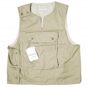 新品 Engineered Garments エンジニアードガーメンツ 19SS Cover Vest High Count Twill カバーベスト ハイカウントツイル M KHAKI g19338