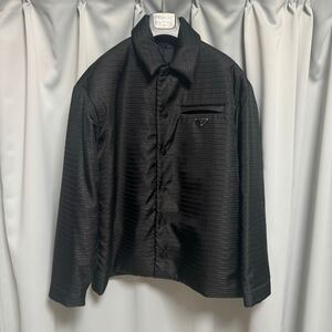 【新品未使用】PRADA 中綿 コーチジャケット Re-Nylon リナイロン ジャケット プラダ ブラック ブルゾン ダウン