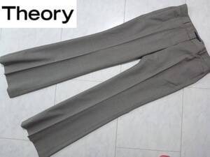 美品THEORY(セオリー)★ グレー　サマーウール　パンツ　0　　S相当