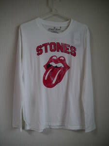 新品 ストーンズ THE ROLLING STONES 長袖 Tシャツ M ホワイト