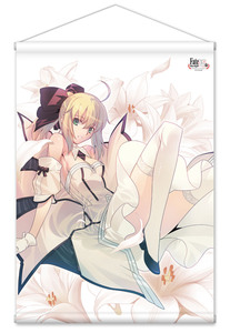 【送料込ゆうパック】TYPE-MOON展 fate 15th B2 タペストリー 白セイバー セイバーリリィ Fate/stay night FGO Fate展