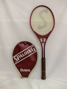 【即決あり】昭和レトロ SPALDING Riviera 52-2458 4 1/2 L 当時物 テニスラケット 