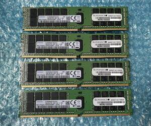 32GB DDR4 19200 PC4-2400T-RA1 Registered RDIMM 2Rx4 M393A4K40BB1-CRC0Q 4枚組（計128GB）