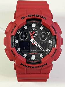 カシオ G-ショック CASIO G-SHOCK GA-100B-4AJF アナデジ 赤 レッド 20気圧防水