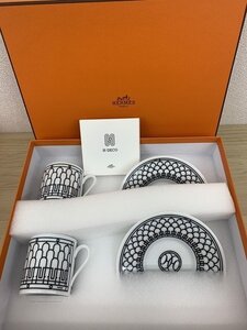 HERMES エルメス　アッシュデコ　H-DECO ペア カップ&ソーサー ① 【未使用品】 kyK5451K