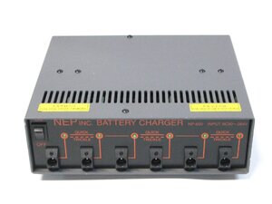 ▽NEP NP-600-12V-6 BPタイプ 6ch同時 12V系ニッケル水素・ニッカド両対応充電器 中古 6連タイプ